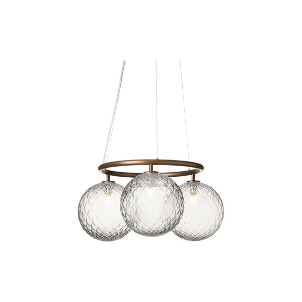 Miira 3 Circular Pendant, dark bronze/optic clear, Nuura