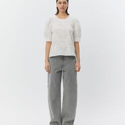 AhliaSW Puff Sleeve Blouse, white, Sofie Schnoor