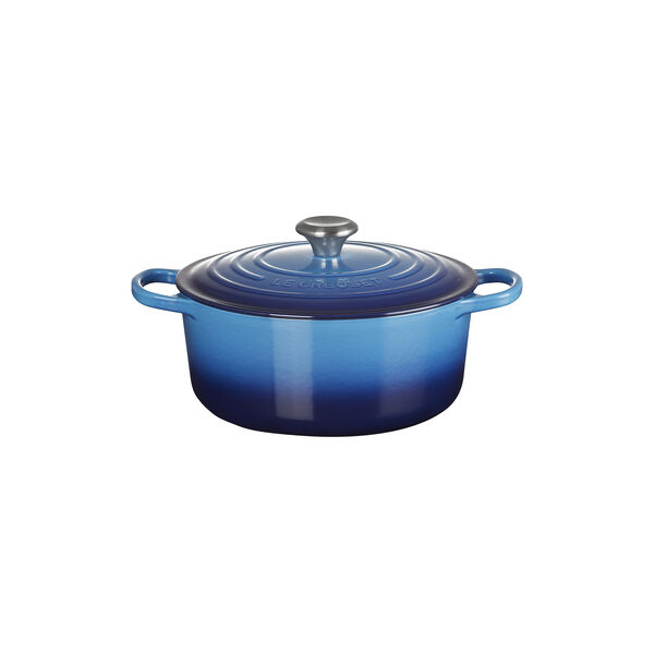 Signature st&oslash;pejern rund gryte &Oslash; 26 cm, azure blue, Le Creuset