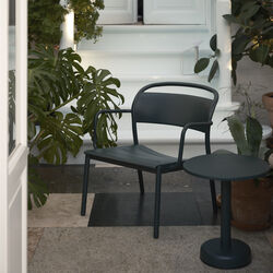 Linear Steel Lounge Armchair, dark green, Muuto