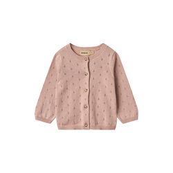 Knit Cardigan Maia, 2487 rose powder, Wheat