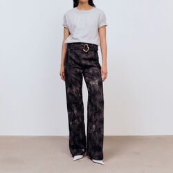 Sandoval Trousers Shimmer Lace Denim, black tie die, Ida Sj&ouml;stedt