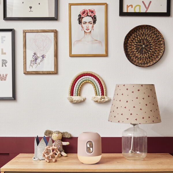 Glowie Bluetooth h&oslash;yttaler og lampe, dusty rose, Kreafunk