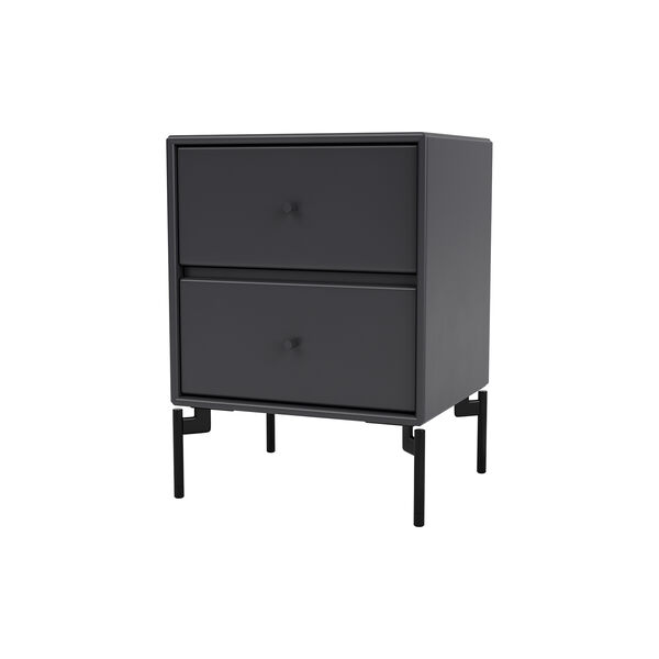 DRIFT nattbord med ben, anthracite/black, Montana Furniture