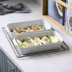 Pliss&eacute; Fatsett dypt 2 stk., hvit, Pillivuyt