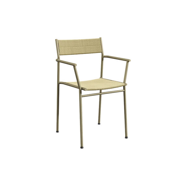 Vev spisestol med armlener, beige/natural rope, Northern