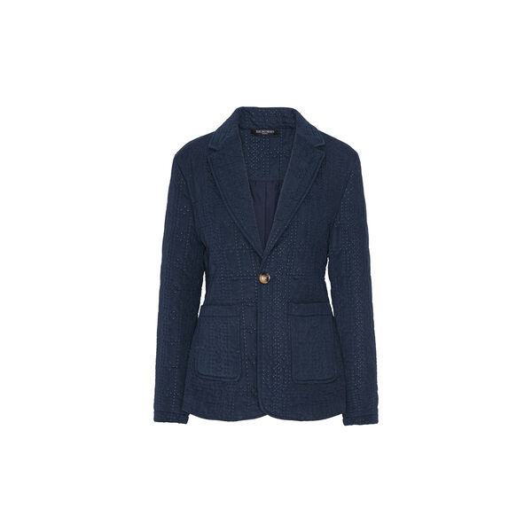 Laser Dotted Quilted Blazer, dark indigo, Ilse Jacobsen Hornbæk