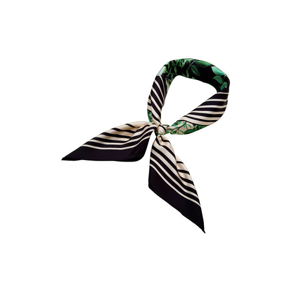 Optical Rose silkeskjerf, svart/beige, Flora Danica Denmark