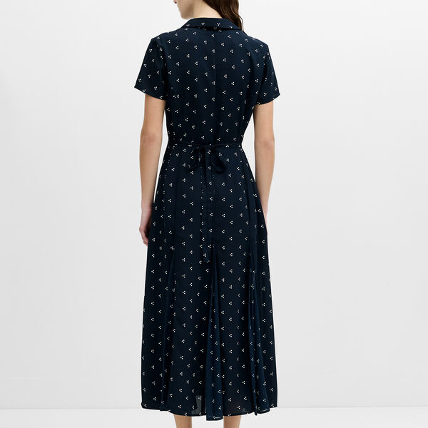 LANEY MILA MIDI SHIRT DRESS, new navy/linen white, French Connection