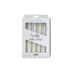 Candles With A Twist lys, matt white, Kunstindustrien