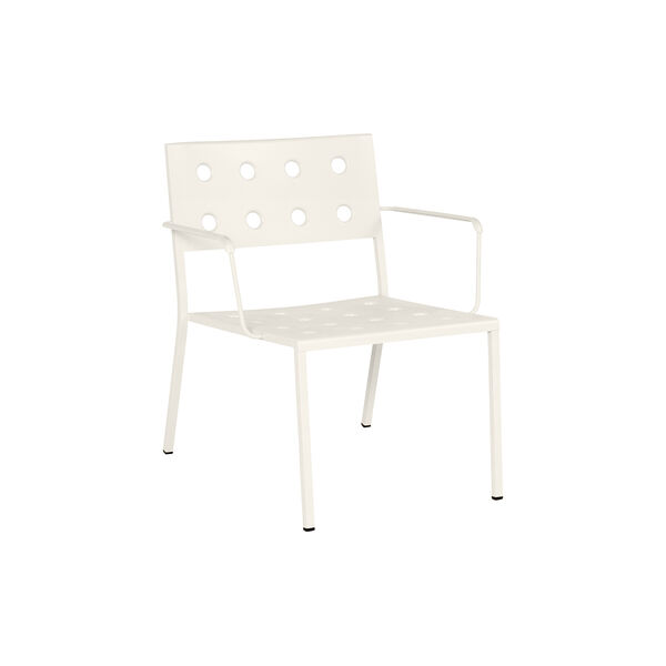 Balcony loungestol med armlen, chalk beige, HAY