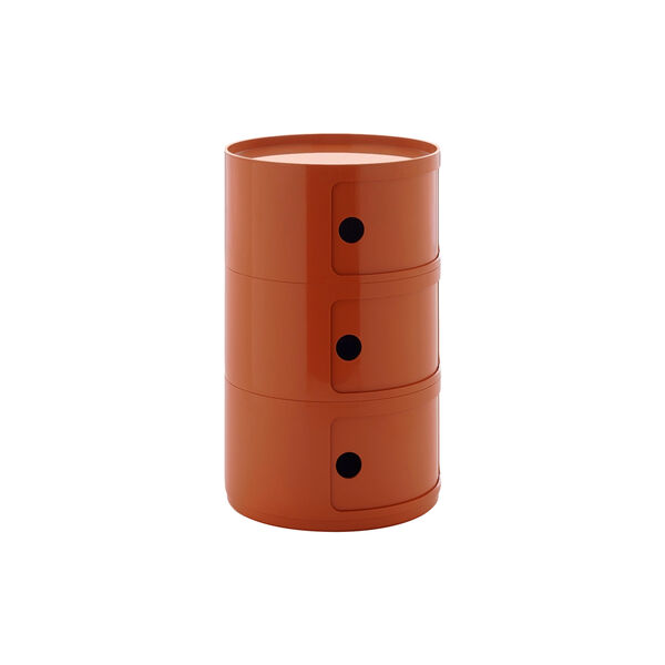 Componibili new big 3 pezzi oppbevaringsbord, arancio, Kartell