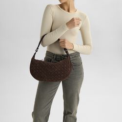 MuseMBG Bag Suede Weave, dark brown, Markberg