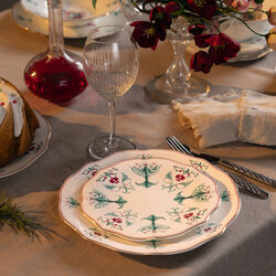 Lucia frokosttallerken 21 cm, hvit/rød/grønn, Magnor