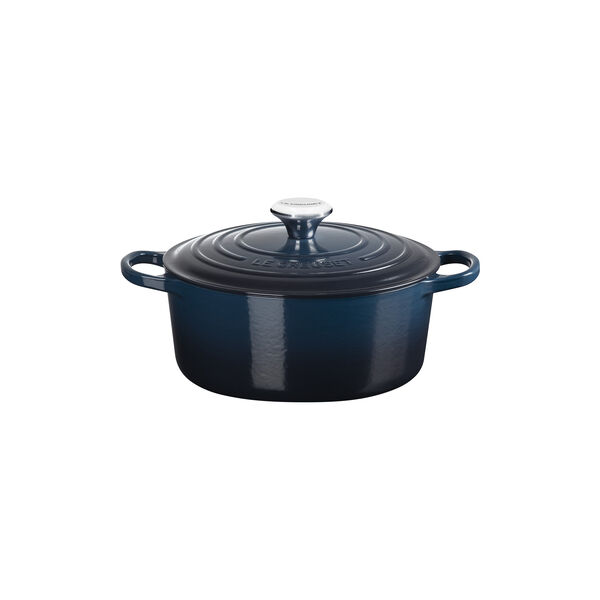 Signature st&oslash;pejern rund gryte &Oslash; 24 cm, nuit, Le Creuset