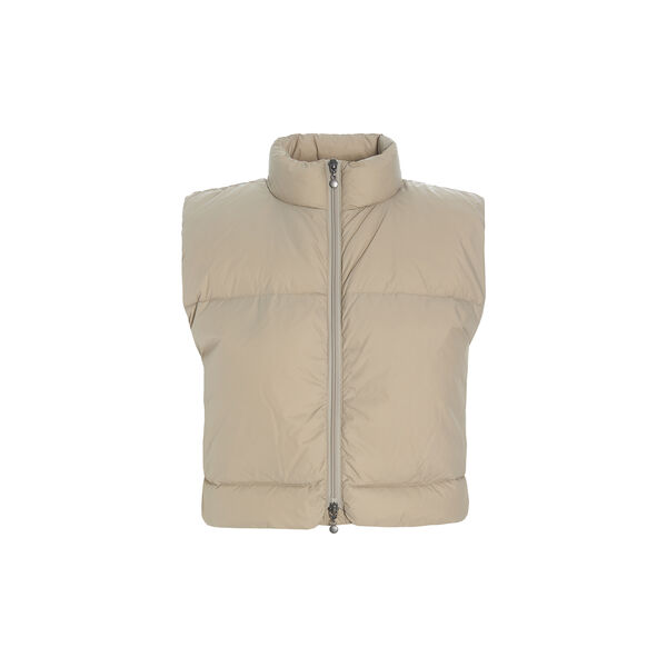Feather down kort vest, stone, BITTE KAI RAND