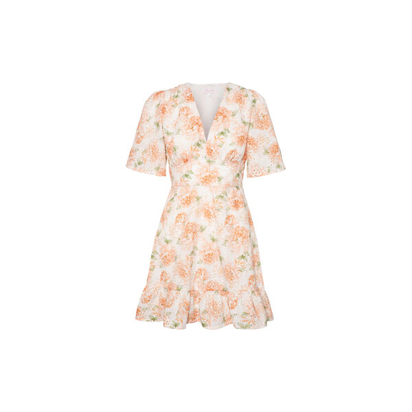 Celina Mini Dress, peony pop orange, Love Lolina