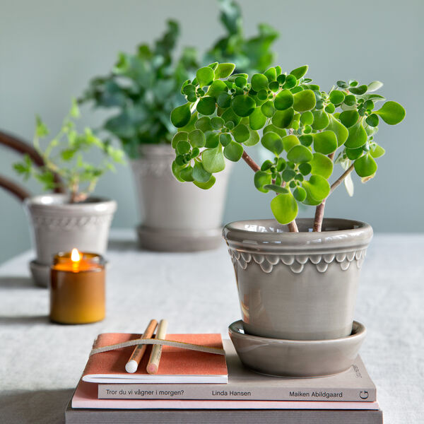 K&oslash;benhavner GLAZED krukke, pearl grey, Bergs Potter