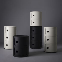 COMPONIBILI 2 ELEMENTI oppbevaringsbord, black, Kartell