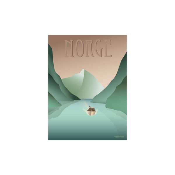 Norge Fjorden plakat, 40x30 cm Norge Fjorden plakat, 40x30 cm, ViSSEVASSE