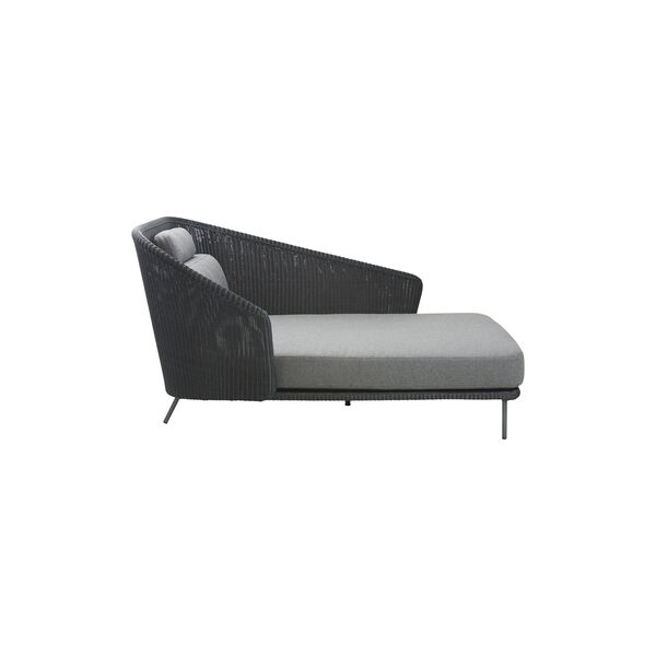 Mega daybed venstrevendt inkl. putesett, graphite/grey, Cane-line