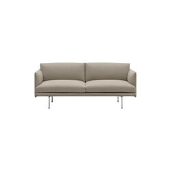 Outline Sofa 2-seter,  ecriture/polert aluminum Outline Sofa 2-seter,  ecriture/polert aluminum, Muuto