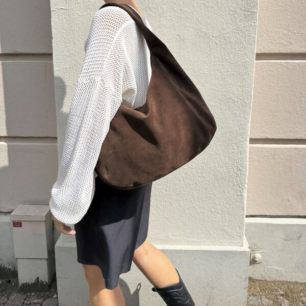 SamaraMBG Veske semsket skinn, mørk brun SamaraMBG Veske semsket skinn, mørk brun, Markberg