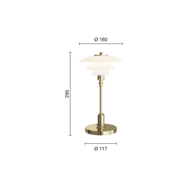 PH 1/1 Portable Lampe, brass metallised, Louis Poulsen