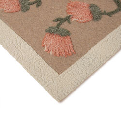 Fane pledd - kort ull, rosa/beige, Frati Home