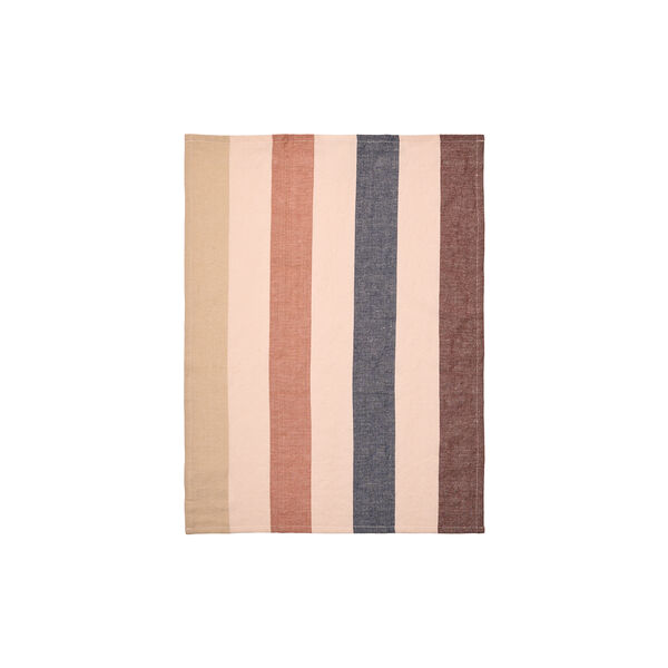 Hale Tea Towel, cashmere/mocha/indigo blue, Ferm Living