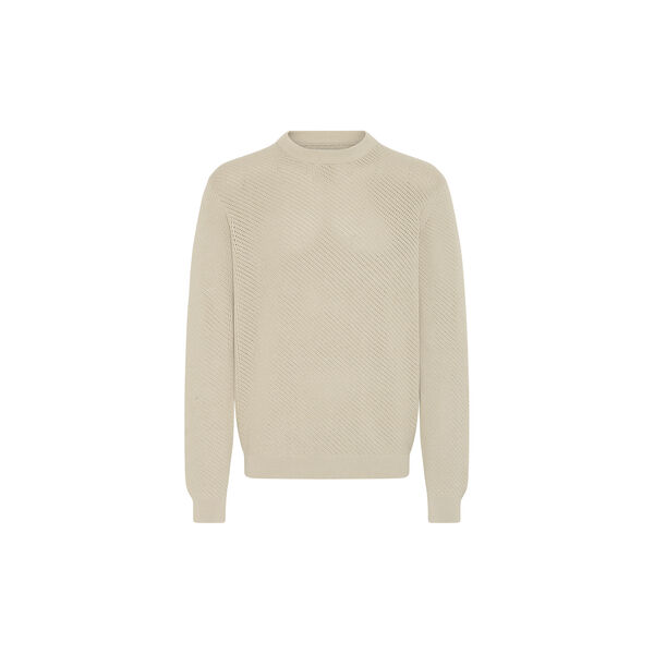 CFISAKSSON LS Crew Knit, island fossil, Casual Friday