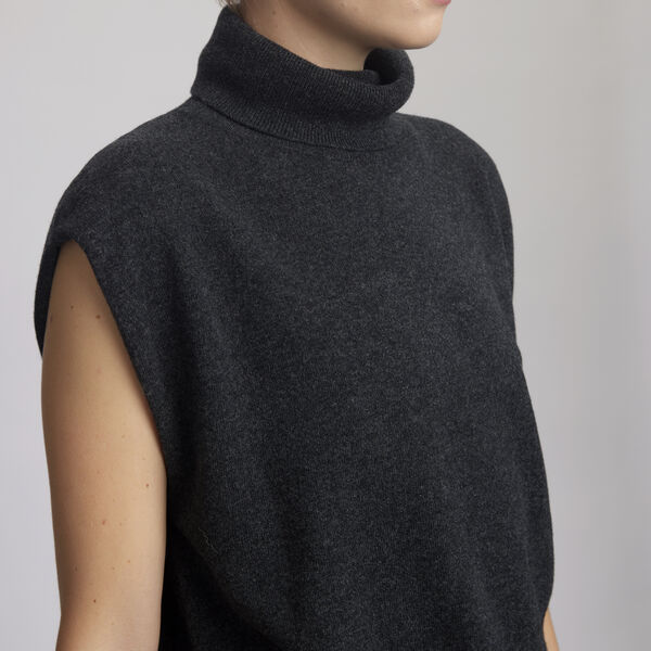 ManziGZ waistcoat, deep graphite melange, Gestuz