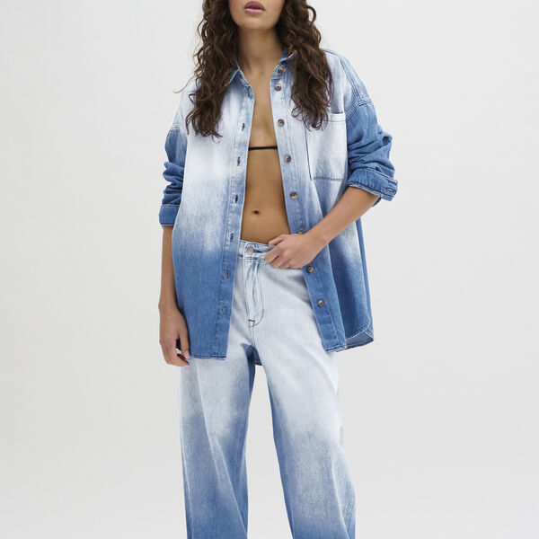 MaloMW 143 Shirt, blue dip dye, My Essential Wardrobe