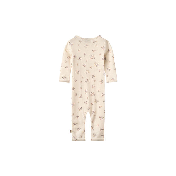 Wool Jumpsuit Haven, 3130 eggshell flowers, Wheat