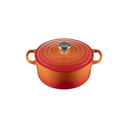 Signature st&oslash;pejern rund gryte &Oslash; 24 cm, volcanic, Le Creuset