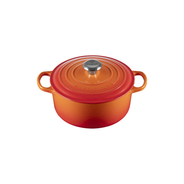 Signature st&oslash;pejern rund gryte &Oslash; 24 cm, volcanic, Le Creuset