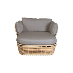 Basket loungestol inkl. putesett, natural/taupe, Cane-line