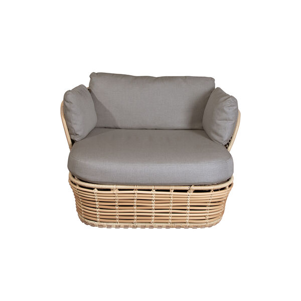 Basket loungestol inkl. putesett, natural/taupe, Cane-line