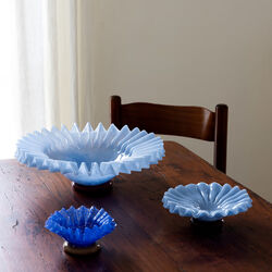 Skål Lori M, lys blå/bordeaux, Byon