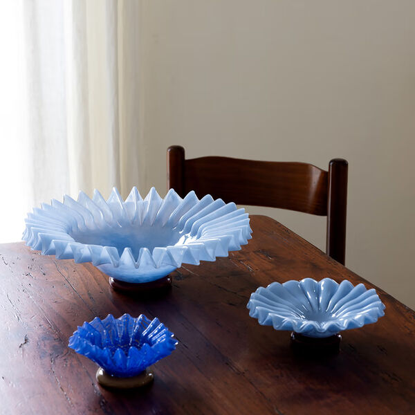 Skål Lori M, lys blå/bordeaux, Byon