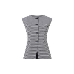 HOLDEN HOUNDSTOOTH WAISTCOAT,  black/ecru, French Connection