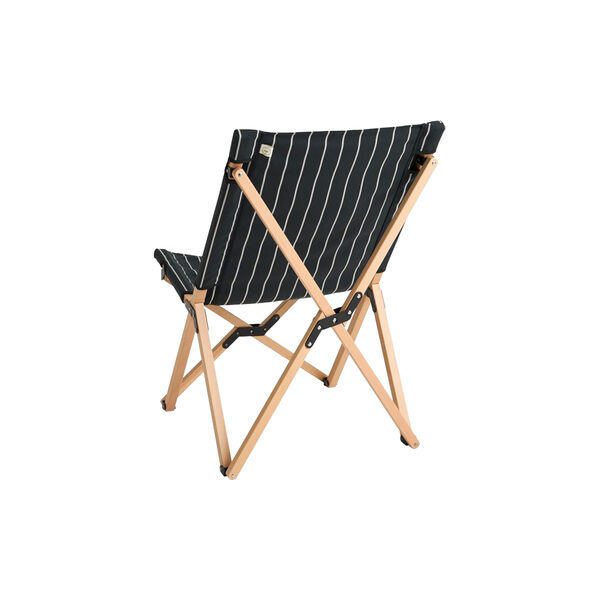Outdoor Market Folding Chair, black with beige stripe, HAY