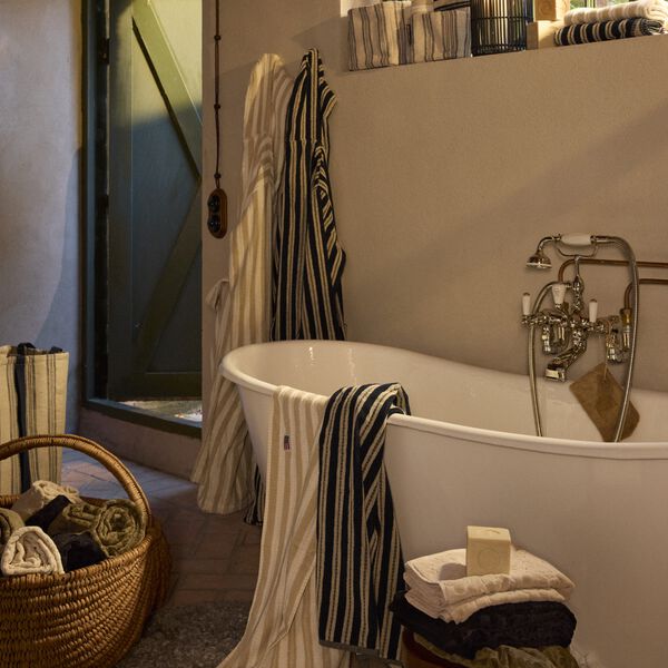 Unisex Cotton Hoodie badek&aring;pe, lt beige/off white, Lexington