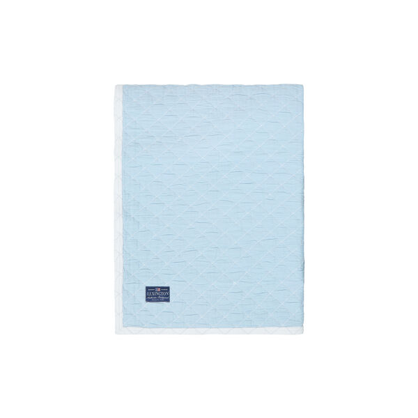 Organic Cotton sengeteppe, white/blue, Lexington