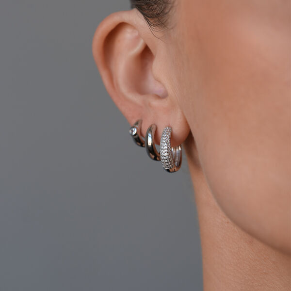 Dome Hoops White, Philippa Studios