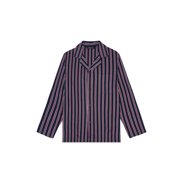 Pisa pyjamas, navy with white/bordeaux stripes, Ambassador 1867