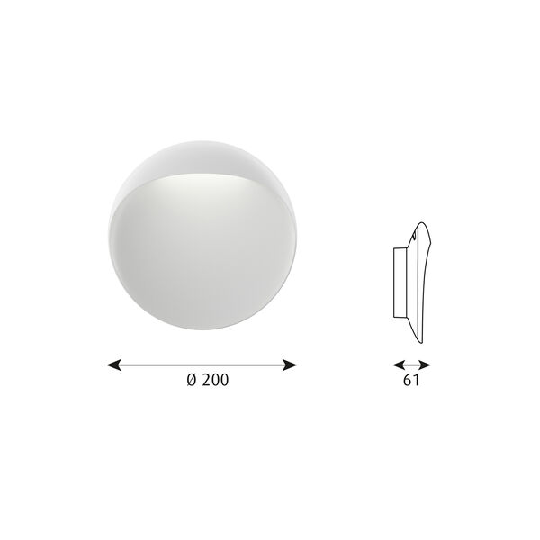 Flindt vegglampe S, hvit, Louis Poulsen