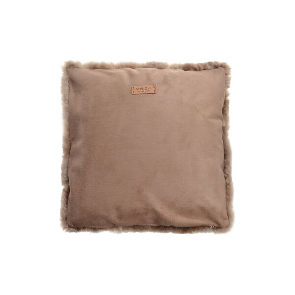 NUBE pute med royal alpakka på én side, taupe, WEICH Couture Alpaca