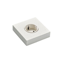 KLOSS Stikkontakt 2 pk Kvadrat, hvit betong, Kjaer + Loege