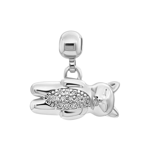 Sleepy Cat Charm, silver, WHO IS SHE